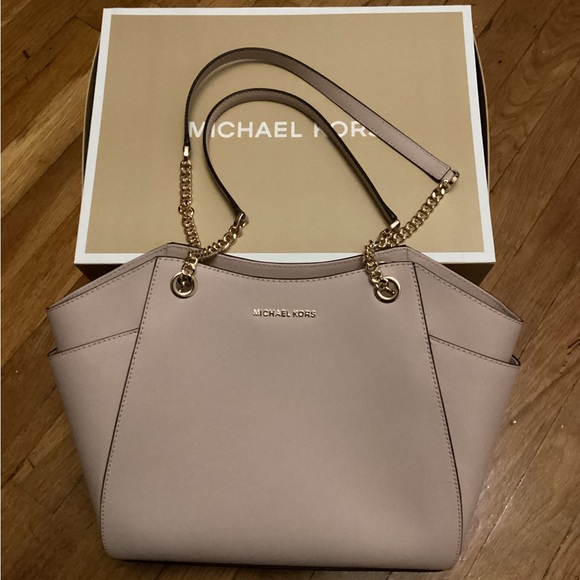 Michael Kors Jet Set Travel Large Shoulder Bag (Soft Pink) Saffiano Leather - Picture 6 of 6